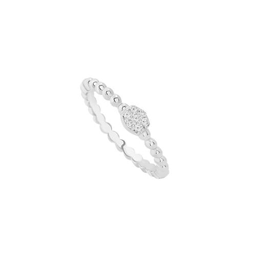 Diamond Ring with 18k white gold lps33456-r