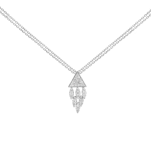 Diamond Pendant with 18k white gold lps32047-p