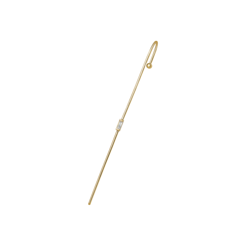 Single Diamond Earring with 18K white or Yellow gold