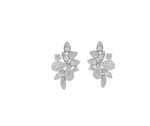Diamond Earring with 18K White Gold