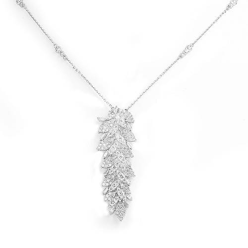 Diamond Pendant with 18KT WHITE GOLD