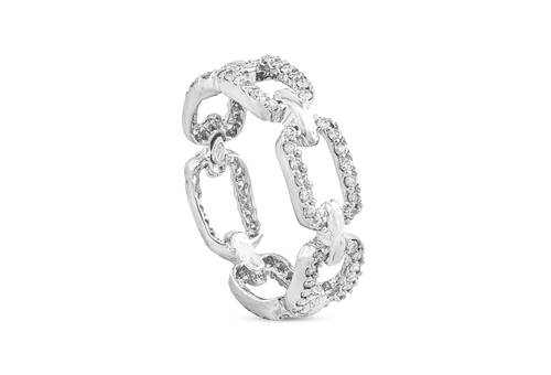 Diamond wedding Ring with 18KT White Gold