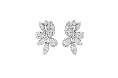 Diamond Earring with 18K White Gold