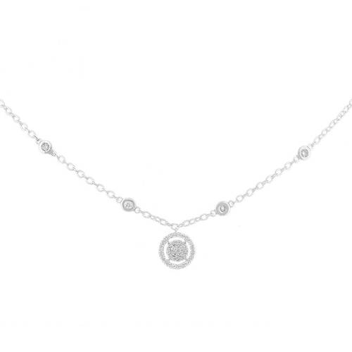 Diamond Pendant with 18K White Gold