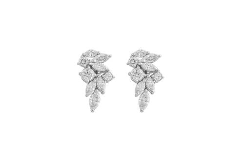 Diamond Earring with 18K White Gold