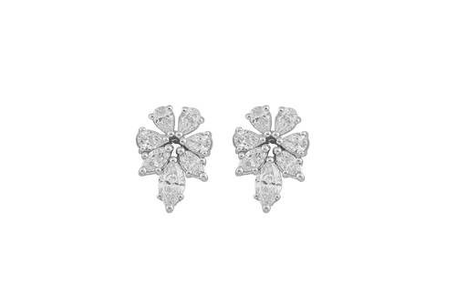 Diamond Earring with 18K White Gold