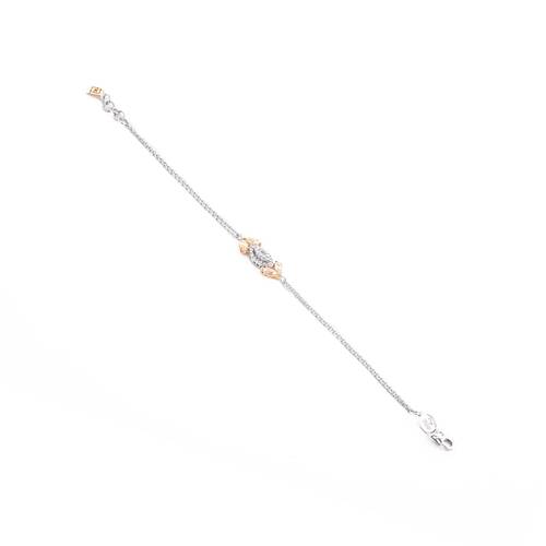 Diamond Bracelet with Yellow Stone and 18KT WHITE GOLD