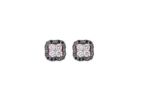Black & White Diamond Earring with 18K rose gold