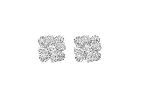 Diamond Earring with white or rose gold