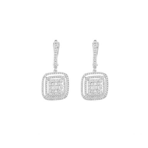 Diamond Earring with 18K White Gold