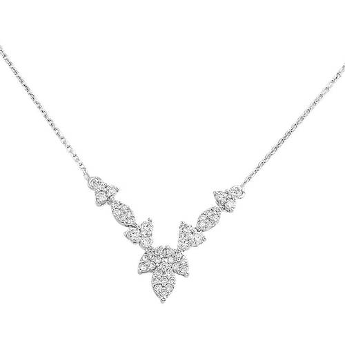 Diamond Pendant with 18KT WHITE GOLD
