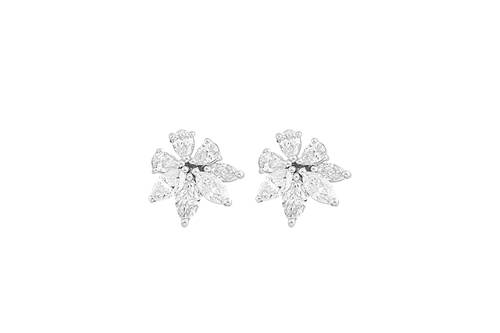 Diamond Earring with 18K White Gold