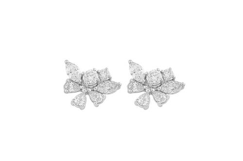 Diamond Earring with 18K White Gold