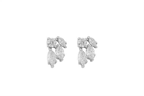 Diamond Earring with 18KT WHITE GOLD