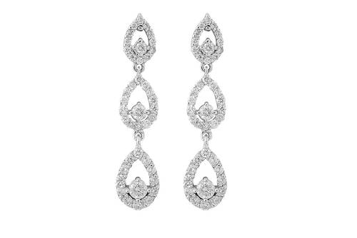 Diamond Earring with 18KT WHITE GOLD