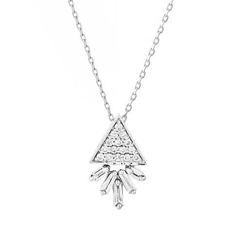 Diamond Pendant with 18k white gold