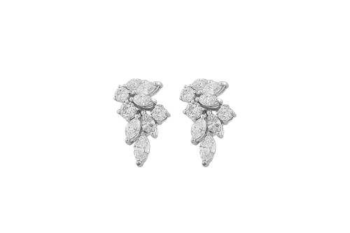 Diamond Earring with 18K White Gold