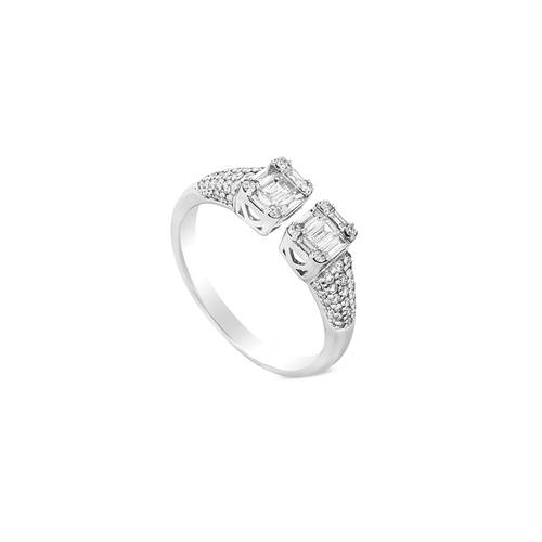 Diamond Ring with 18K White Gold