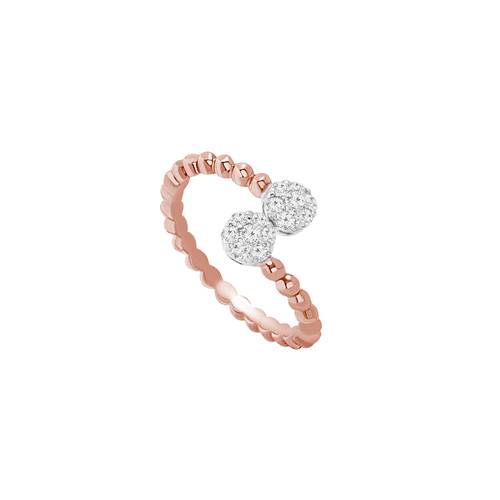 Diamond Ring with 18KT White and Rose Gold lps33510-r