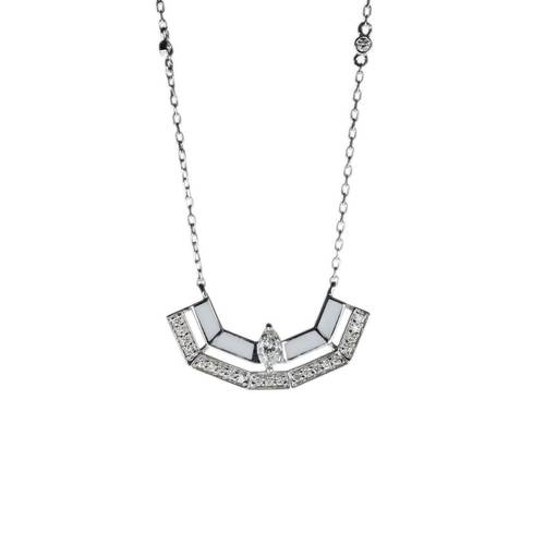 Diamond pendant from white verano with white gold