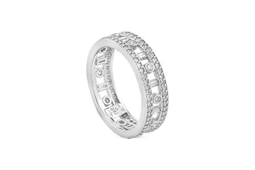 Diamond wedding Ring with 18KT White Gold