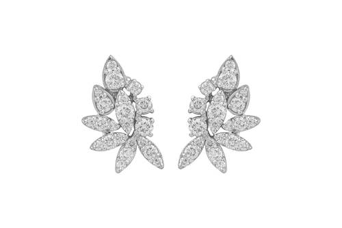 Diamond Earring with 18K White Gold