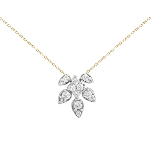 Diamond Pendant with 18k white and Yellow gold