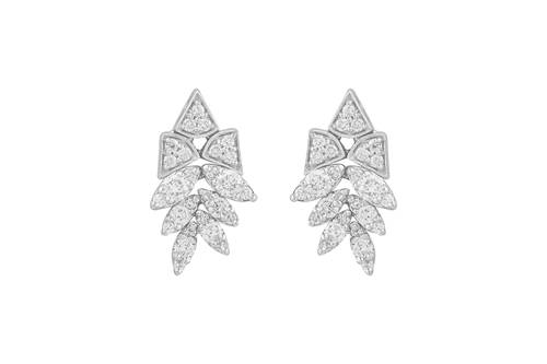 Diamond Earring with 18K White Gold
