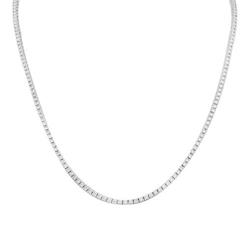 Diamond Necklace with 18k White Gold