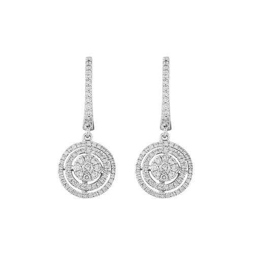 Diamond Earring with 18K White Gold