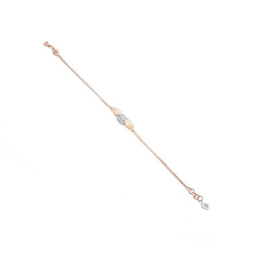 Diamond Bracelet with Yellow Stone and 18KT ROSE GOLD