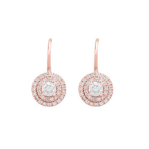 Diamond Earring with 18K Rose Gold