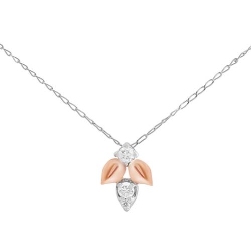 Diamond Pendant with 18k white and rose gold lps27525-p