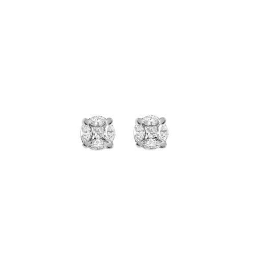 Diamond Earring with 18K White or Rose gold