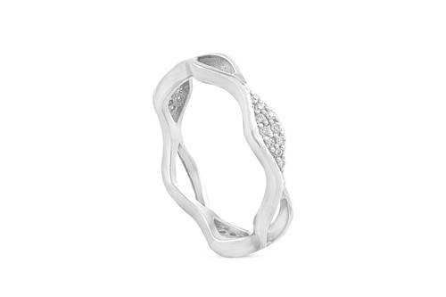 Diamond wedding Ring with 18KT White Gold