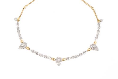 Diamond Choker with 18KT White and Yellow Gold