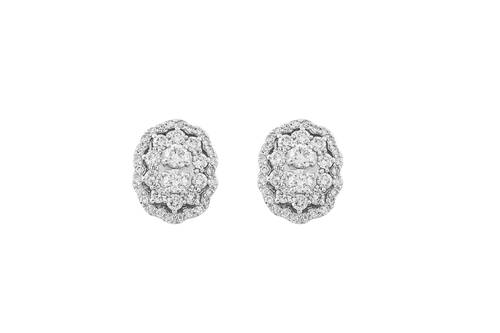 Diamond Earring with 18K White Gold