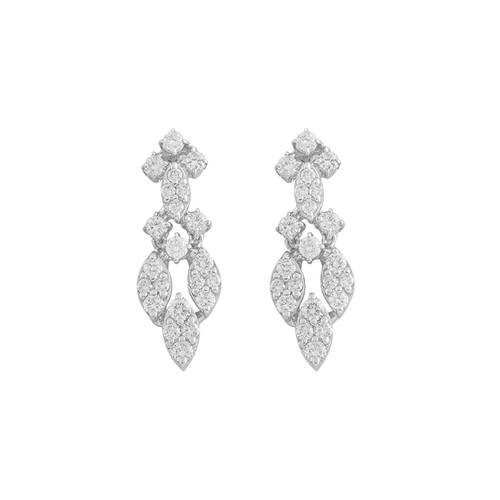 Diamond Earring with 18K White Gold