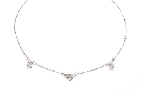 Diamond Choker with 18KT White Gold