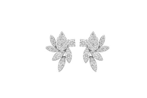 Diamond Earring with 18K White Gold
