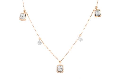 Diamond Choker with 18KT white and Rose gold