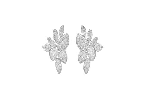 Diamond Earring with 18K White Gold