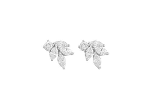 Diamond Earring with 18K White Gold