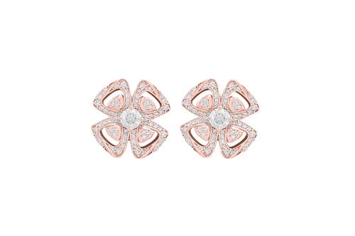 Diamond Earring with 18K Rose Gold
