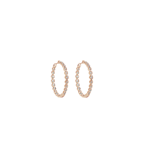 Diamond Earring with 18K White or rose Gold