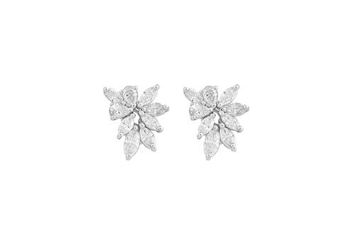 Diamond Earring with 18K White Gold