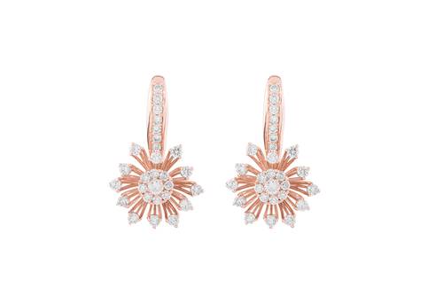 Diamond Earring With 18K White Gold