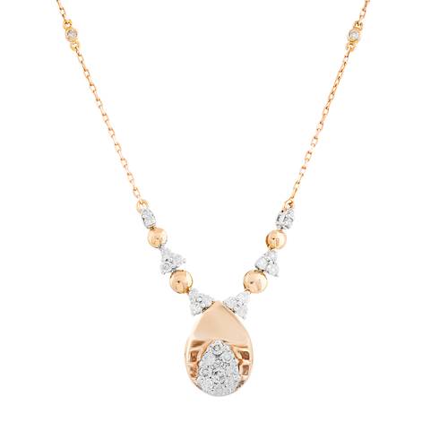 Diamond Pendant with 18k white and rose gold