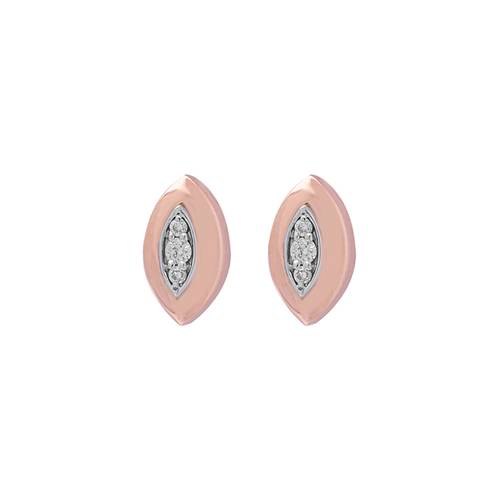 Diamond Earring with 18KT White and Rose Gold