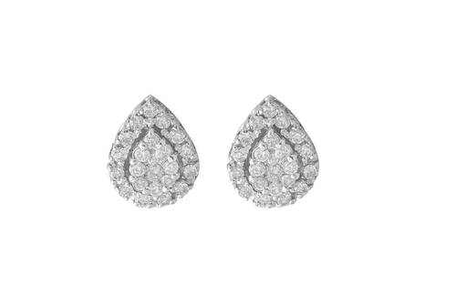 Diamond Earring with 18K White Gold